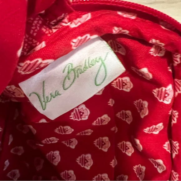 Vintage VERA BRADLEY Nantucket Red 2005 Chelsea Bag Small White Y2K 2 Handles - Picture 12 of 12